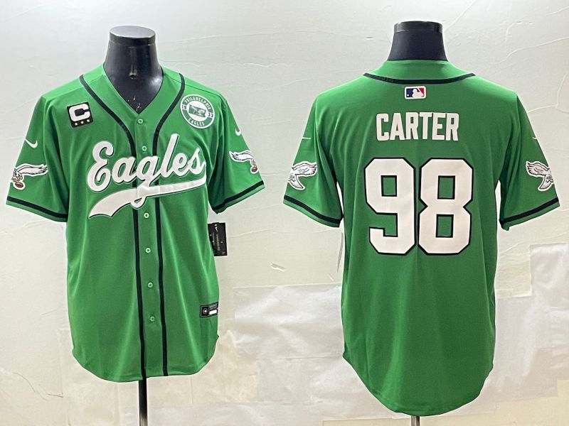 Men Philadelphia Eagles #98 Carter Green three generations Jointly Name 2025 Nike Limited NFL Jersey style 4